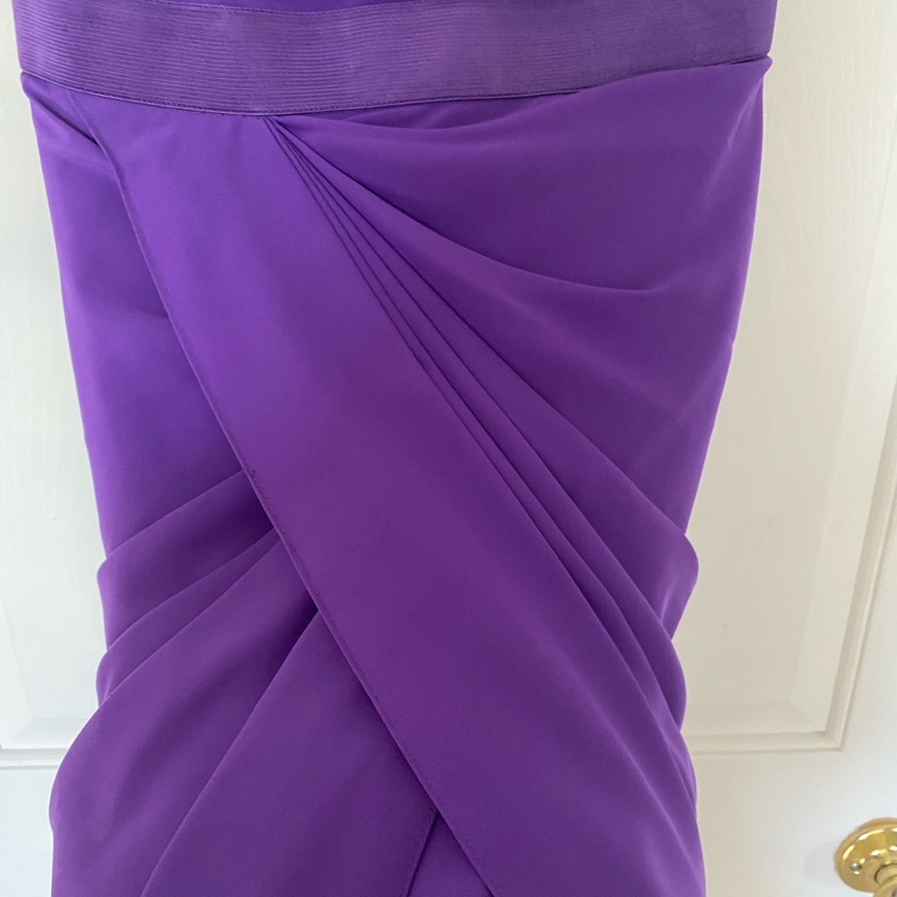 💜💜Purple ruched cocktail dress💜💜 - Picture 2 of 5